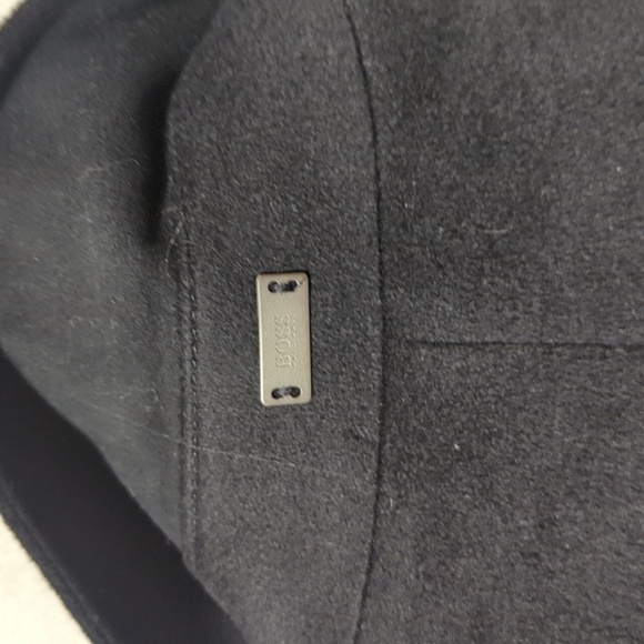 Hugo Boss Men's Size EU 48 Black Cashmere & Virgin Wool Pea Coat - Picture 10 of 10